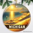 thumbnail image 7 of Scenic Michigan Sleeping Bear Dunes Ornament, Great Lakes Sunset Gift and Coastal Christmas Souvenir undefined, 7 of 7