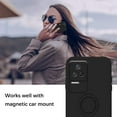 thumbnail image 2 of Compatible with Xiaomi Poco F4 Case Silicone Shockproof TPU Phone Cases for Xiaomi Poco F4 Anti-Scratch Protective Case with Ring (Black), 2 of 7
