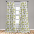 thumbnail image 4 of Ambesonne Floral Curtains, Vintage Chrysanthemum Art, Pair of 28"x84", Pale Avocado Green White, 4 of 4
