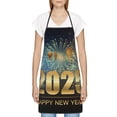 thumbnail image 3 of Pofeuu 2025 New Year 5 Print Aprons with Pockets, Cute Aprons for Kitchen, Cooking, Server, Barber, Chef Apron, 3 of 7