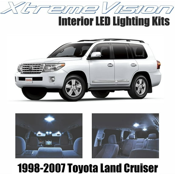 XtremeVision Interior LED for Toyota Landcruiser 1998-2007 10 Pieces Cool White Interior LED Kit   Installation Tool