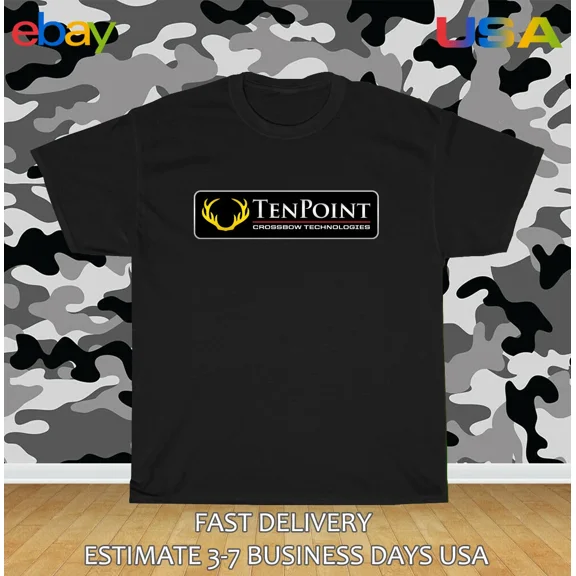 RARE TenPoint Crossbows Logo Men's T-Shirt American Size T-Shirt