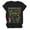Black, variant on Womens Summer Crew Neck Short Sleeve Tops Cropped Length Botanical Tees Graphic Pattern Printed Fashion T-Shirts