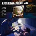 thumbnail image 3 of Portable Camping Fan with LED Light - 40 Hours of Working Time - Rechargeable - Battery Powered Fan - Emergency Power Supply for Tents and Campers - S, 3 of 4