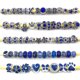 thumbnail image 4 of Mezcla de 80 accesorios de pulsera de estilo popular, accesorios de joyería con cuentas de agujero grande, cuentas sueltas de diamantes de aleación perforadas de bricolaje, color azul, 4 of 5