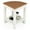 Creamy White + Brown, variant on Gymax 2-Tier Corner Shower Bench Stool Waterproof Bathroom Stool Heavy Duty w/ Shelf Brown