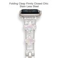 thumbnail image 3 of Swarich Clover Band for Apple Watch Bands 42mm 44mm 45mm 49mm, Simple Stylish Sparkle Diamond Metal Dressy iWatch Bracelet for Apple Watch Band Ultra 1/2 Series 9 SE 8 7 6 5 4 3 2 1,Starlight, 3 of 7