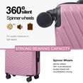 thumbnail image 6 of Travelhouse 4 Piece Hardshell Luggage Set Hardside Lightweight Suitcase TSA Lock Spinner Wheels.(Pink), 6 of 7