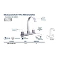thumbnail image 4 of Mezcladora Fregadero O Tarja De Cocina Cromado Acero Inoxidable, 4 of 4