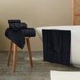 thumbnail image 4 of GLAMBURG Ultra Soft 6 Pack Cotton Towel Set, Contains 2 Bath Towels 28x55 inch, 2 Hand Towels 16x24 inch & 2 Wash Coths 12x12 inch, Ideal for Everyday use, Compact & Lightweight - Black, 4 of 5