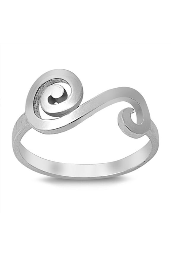 Infinity Spiral Swirl Purity Ring .925 Sterling Silver Band Jewelry Female Male Unisex Size 5