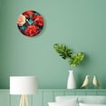 thumbnail image 4 of 10 Inch Wall Clock Battery Operated Silent Clock Decorative for Office, Kitchen, Outdoor, Living Room，Beautiful Bouquets of Roses Beautiful Design, 4 of 4