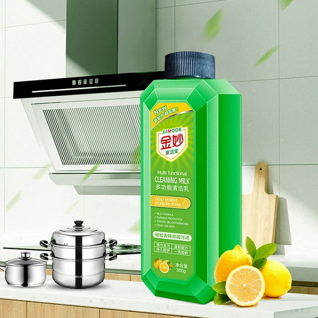 Potente spray limpiador de espuma multifuncional | Desengrasante versátil para cocina, baño, automóvil, utensilios, pisos, vidrios y telas | Aroma a limón | Pulverización fácil | 1 botella de agente