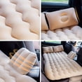 thumbnail image 3 of Portable Car Inflatable Bed, Thickened Flocking PVC, with 2 Pillows + Foot Pump + Storage Bag, Fast Inflation, Car Mattress, Self-driving Camping Car Sleep Mattress, Universal for Cars And SUVs, 3 of 11