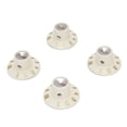 thumbnail image 1 of Hat Top Metal Volume Knobs, Rugged 2PCS Tone 2PCS Volume White Color Guitar Control Knobs ABS and Aluminum Alloy  for Amplifiers, 1 of 7
