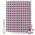 thumbnail image 2 of Independence Day Shower Curtain, 48" x 72", American Flag Star Red Blue White Plaid Waterproof Bathroom Curtain Washable Shower Curtain Set with 12 Hooks, 2 of 9