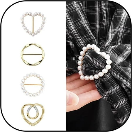 ZAZAIKS Scarf Rings for Women Silk Scarf Rings Metal Tshirt Tie Circle Clip Buckles Scarf Rings Slides for Scarves Shawl Silk Neckerchief Tshirt Coat Belt Buckle Jewelry Gifts