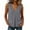 Gray, variant on Women's Cotton Tank Tops Sleeveless V-Neck Summer Casual Flowy High Low Hem Pleated Front Loose Fit Blouse