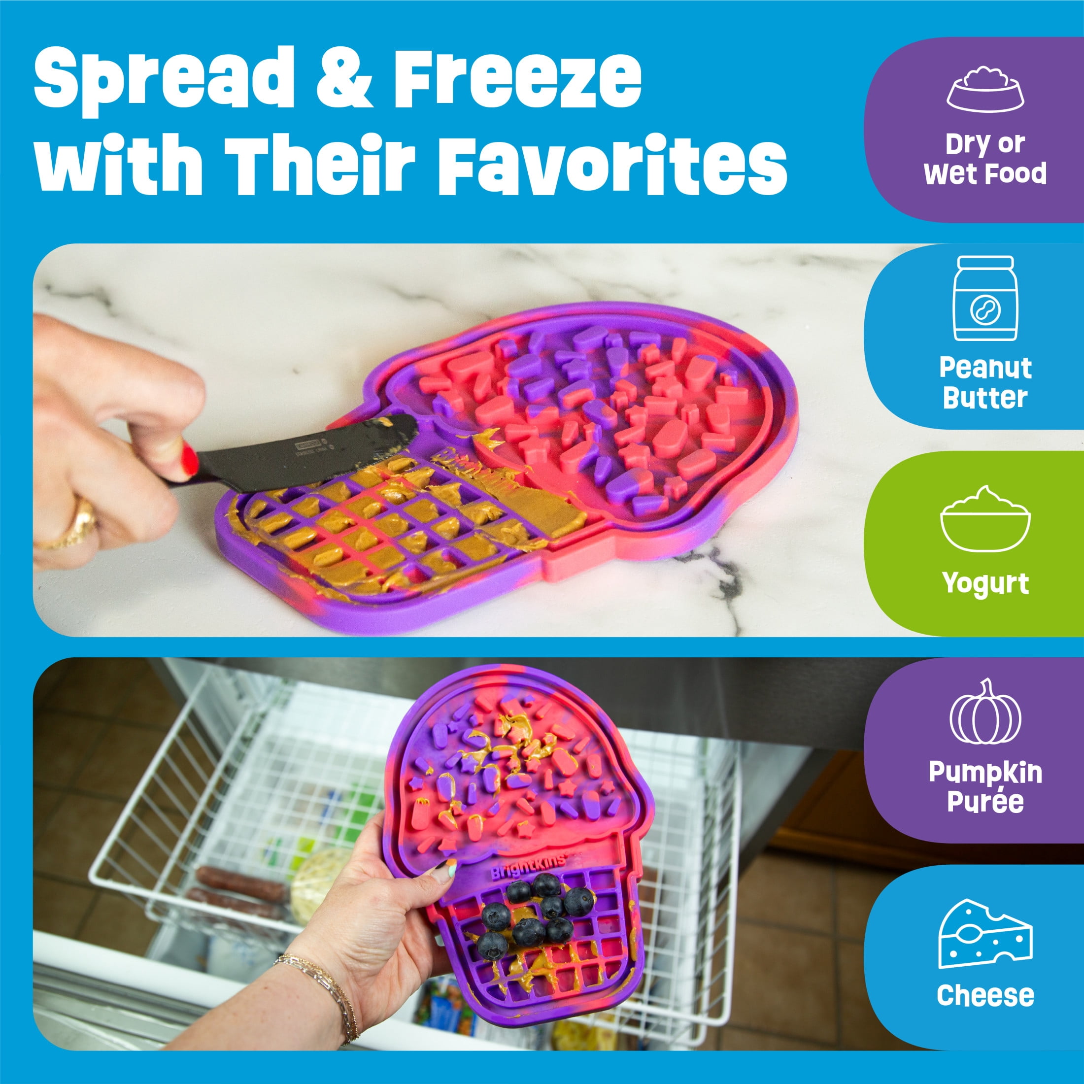 Brightkins  Pup Cone Lick Mat, Enrichment  and Interactive Dog Toys