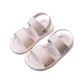 thumbnail image 2 of BXJX Girls Casual Sandals, Slip-Resistant Comfortable Open Toe Adjustable Strap Summer Shoes Beige Size 3 T, 2 of 3