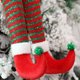 thumbnail image 3 of Colgante Piernas de elfo de Navidad Elfo de punto atrapado en el árbol de Navidad Lindo para el arreglo de Navidad, 3 of 7
