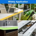 thumbnail image 5 of Banda de borde en forma de U Uxcell, 9.8Ft x 9mm de chapa autoadhesiva TPE, borde flexible de muebles (Blanco), 5 of 5