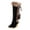 Black Knee High Booties, variant on hopeusnice Women's Winter Boots Fuzzy Fleece Lined Wedge Heel Knee High Booties Tassel Buckle Closure Warm Snow Boots Comfortable Fashion Footwear Black 42