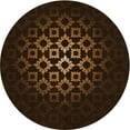 thumbnail image 1 of Ahgly Company Machine Washable Indoor Round Transitional Night Black Area Rugs, 4' Round, 1 of 7