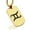 Gold, variant on Stainless Steel Gemini Zodiac Sign (Twins) Dog Tag Pendant Necklace