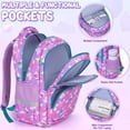 thumbnail image 3 of 3Pcs Cute Kawaii Backpack Set, Waterproof Backpack with Lunch Box & Pencil Case, Blue Dinosaur, 3 of 9