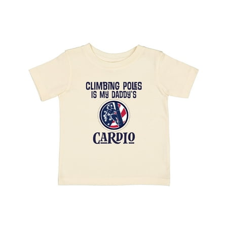 

Inktastic Lineman Daddy Climbing Poles is My Cardio Gift Baby Boy or Baby Girl T-Shirt