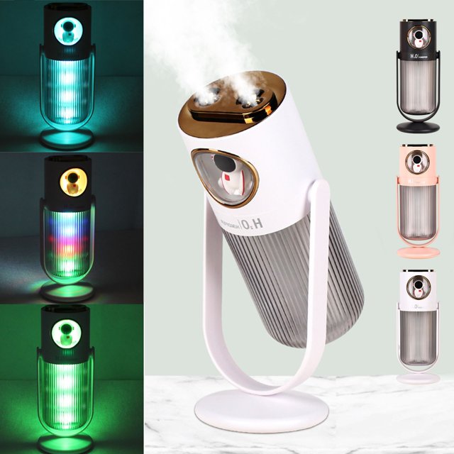 Humidificador USB Ganfancp Magicshadow Silencioso 380Ml Doble Boquilla Luz Nocturna