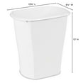 thumbnail image 2 of Sterilite Small Bathroom Trash Can, 3 Gallon Plastic Garbage Bucket Bin with No Lid, White, 2 of 9