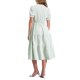 thumbnail image 3 of Vestido de cuadros para mujer Inspire Chic, vestido midi con volantes, escote en V, decoración de botones, color verde, talla S, 3 of 6