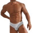 thumbnail image 2 of Ropa interior para hombre, de cintura baja, sexy, transpirable, moldeadora de cuerpo, ropa interior deportiva de color sólido para hombres, 2 of 6