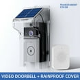 thumbnail image 6 of RYUJNDK Doorbell Rain Covers with Solar Panel Doorbell Waterproof Protector Shield Adhesive Weatherpoof Guard Shield, 6 of 8