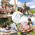 thumbnail image 4 of Juego de cubiertos plegables, juego de 3 piezas de cuchara, cuchillo y tenedor portátil de acero inoxidable 304, adecuado para acampar, picnics, uso al aire libre, 4 of 5