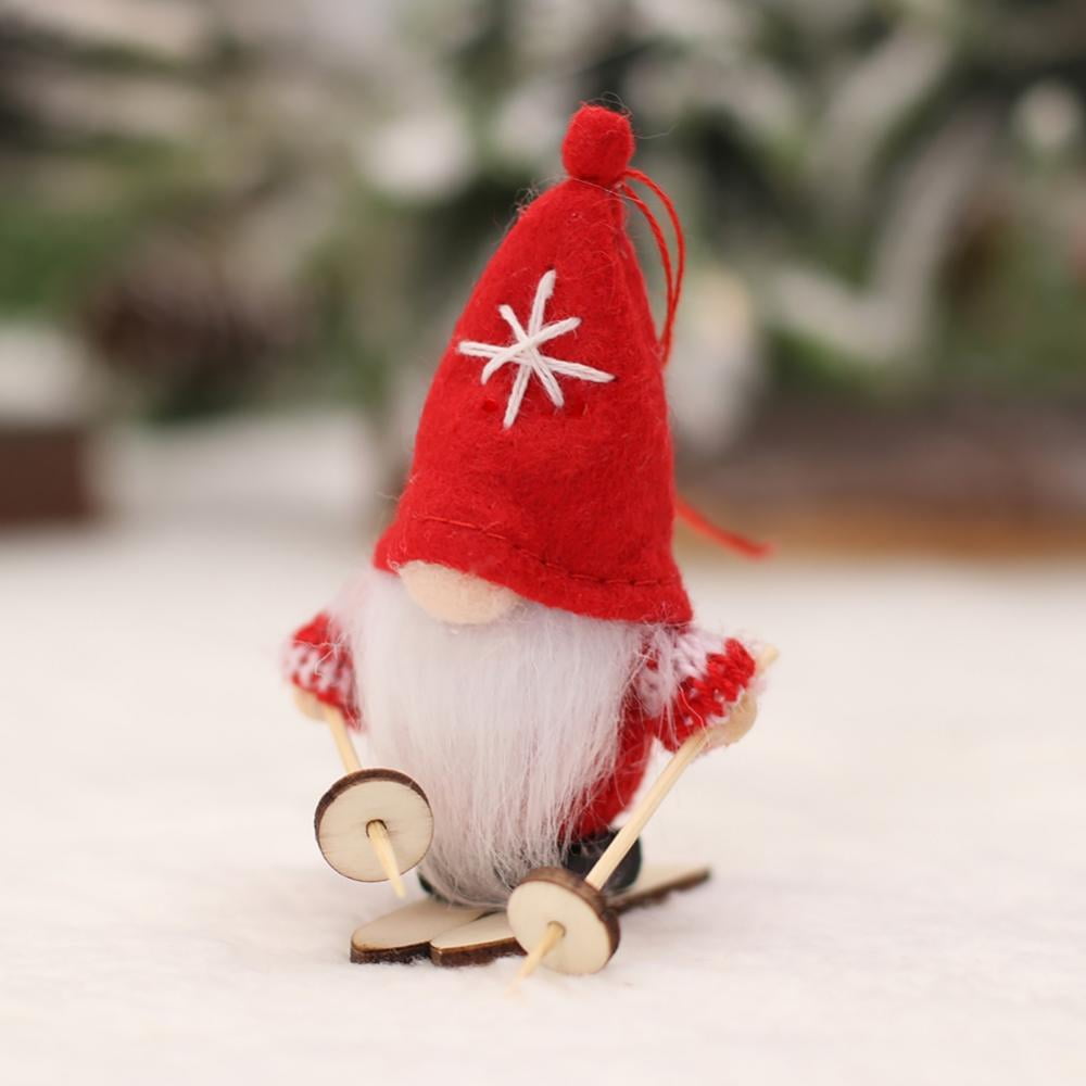 Christmas Gnomes Plush Xmas Winter Ski Sled Decorations Gift ...