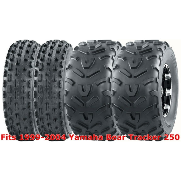 1999-2004 Yamaha Bear Tracker 250 Sport ATV Full Tire Set 22x7-10 & 22x11-10