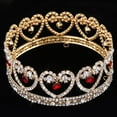 thumbnail image 2 of Tiara Rojo Joya de Diamante de Imitación para cabellero Nupical Accesorio para Mujeres Macarena Tiara nupcial de la corona de la boda, 2 of 8