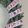 thumbnail image 2 of Northlight Red and White Snowman Christmas Wired Craft Ribbon 2.5" x 16 Yards, 2 of 3