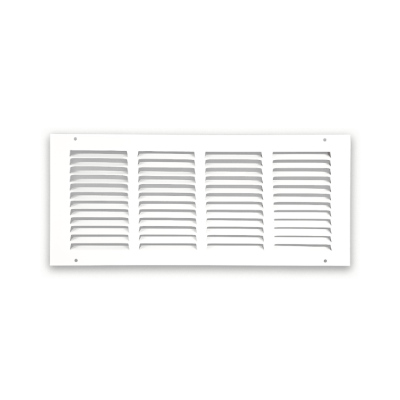Air Return Grille 1 RA 16″x6″ for Sidewall and Ceiling – Steel Return Air Vent Duct Cover with Screws, Powder-Coated White Finish, Fits Standard Duct Openings, Outer Size 17-3/4″x7-3/4″