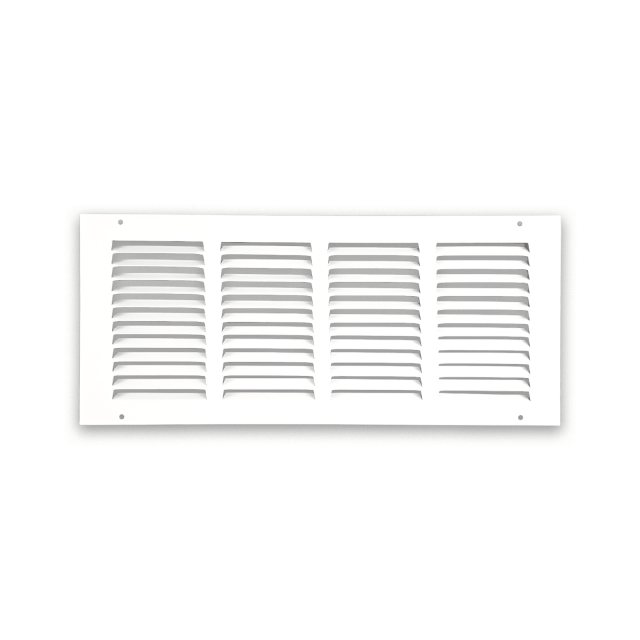 Air Return Grille 1 RA 16″x6″ for Sidewall and Ceiling – Steel Return Air Vent Duct Cover with Screws, Powder-Coated White Finish, Fits Standard Duct Openings, Outer Size 17-3/4″x7-3/4″