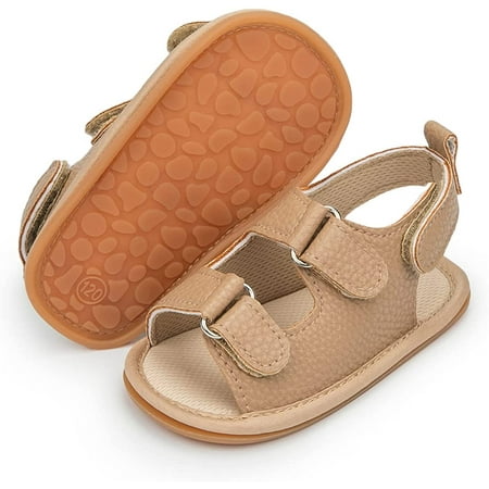 Infant Baby Girl Boy Sandals Comfort Premium Summer Outdoor Casual Beach Shoes with Flower Bowknot Anti Slip Rubber Sole Newborn Toddler Prewalker First Walking Shoes