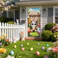 thumbnail image 4 of Easter Decoration Bunny Eggs Door Cover,Bunny Rabbit Floral Spring Door Banner Easter Decoration,Easter Party Door Decoration,Spring Theme Easter Suitable for Porch Indoor Outdoor Decoration Banners, 4 of 9