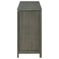 thumbnail image 4 of Benjara Ren Dresser, 6 Drawers, Brass Tone Accents, Bar Handles, Dark Gray Wood, 4 of 6