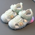 thumbnail image 2 of JSCDRPDWL Sandals for Baby Girl Fashion Princess Shoes for 2 Year Old Girls Light On Led Baby Shoes Casual Children Shoes Girls Sandals Soft Sole Kids Beach Shoes, Fashionable Led Lighted Beach, 2 of 4