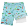 thumbnail image 4 of WOYY Big Boys Quick Drying Swim Trunks with Compression Liner Beach Shorts, 4 of 4