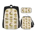 thumbnail image 1 of Easygdp Frogs Mochila para Niños y Niñas con Set de Caja de Almuerzo y Estuche para Lápices 3 en 1, Mochila Escolar Estampada para Adolescentes, 1 of 7