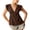 #03Coffee, variant on Women Boho Tank Top Lace V-Neck Ruffle Camisole Summer Texture Sleeveless Blouses Black L